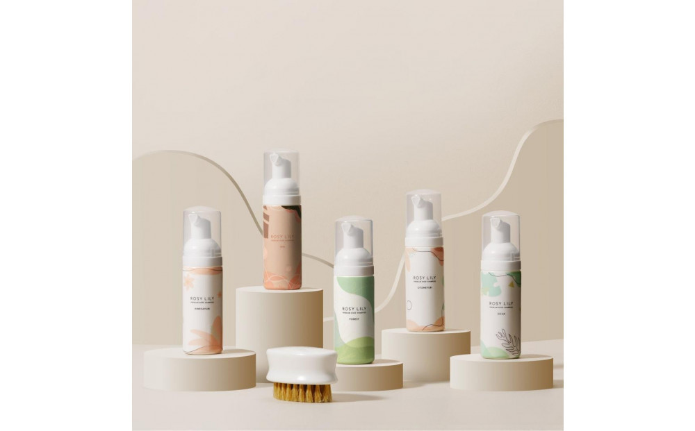 【セット】ROSY LILY　プレミアムシューズシャンプー 5種の香りの詰め合わせ250ml （50ml×5本）（香りの種類：O
