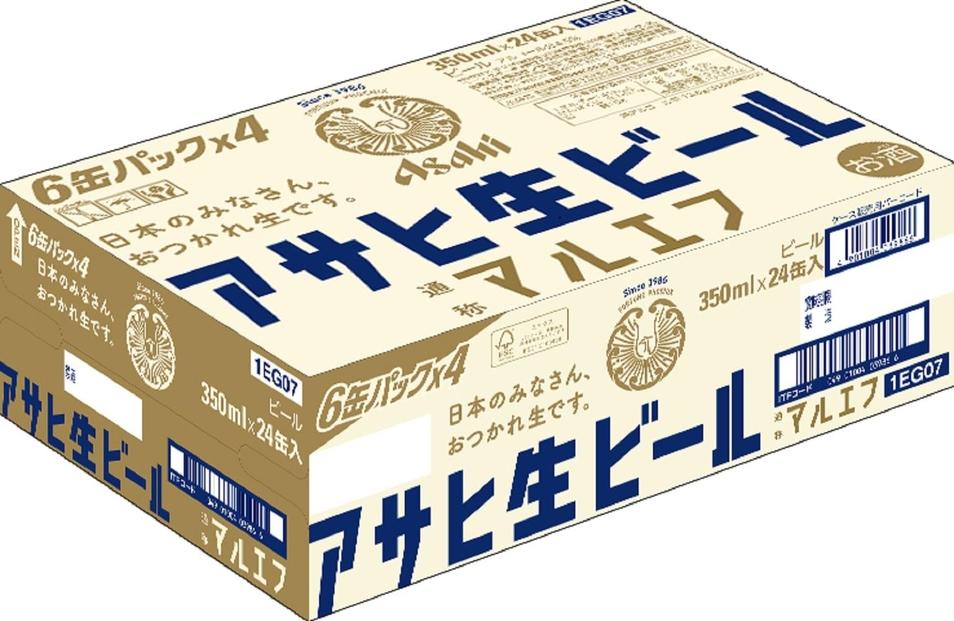 【博多大丸おすすめ品】アサヒ生ビール缶（マルエフ）350ｍｌ　６缶パックＸ４