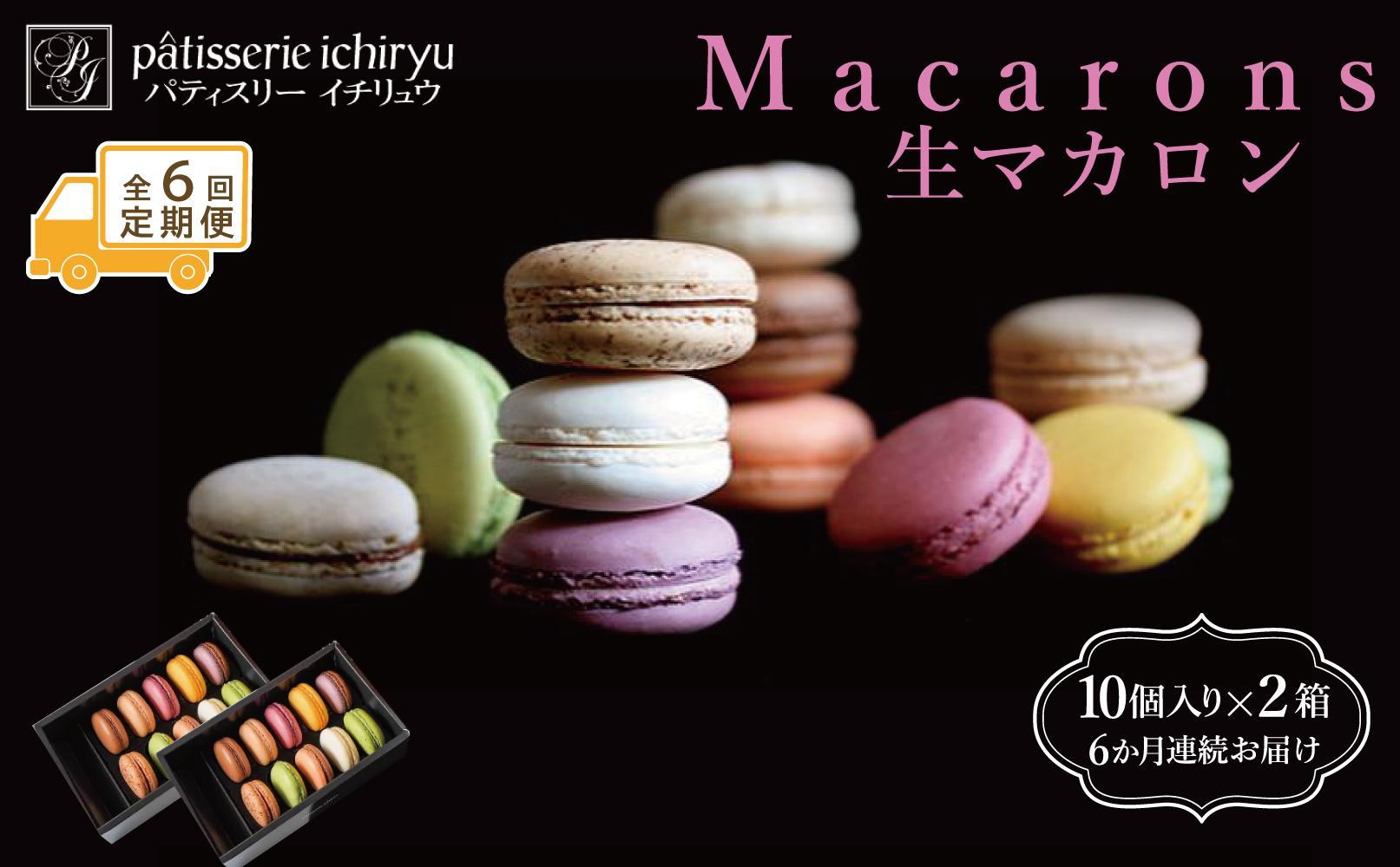 【定期便全6回】【福岡市】生マカロン（10個）×２箱セット