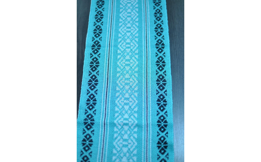 【博多区製造】献上柄オーガニックコットンストール【水色】