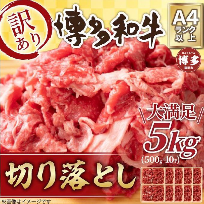 訳アリ！博多和牛切り落とし　5kg(500g×10パック）