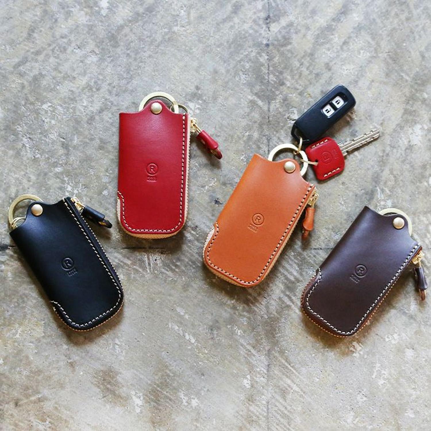 レザーZIPキーケース＜カラー選択可能＞【福岡市内製造】