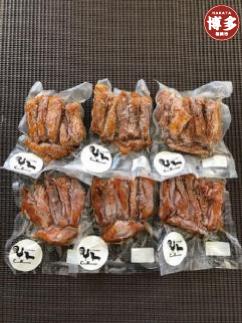 ［福岡市発］冷たいからあげ特製甘辛味100g×3個、特製めんたい甘辛味100g×3個セット