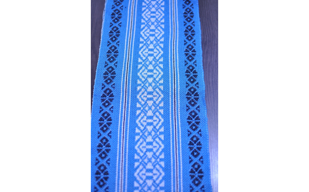 【博多区製造】献上柄オーガニックコットンストール【ブルー】