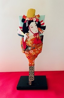 伝統工芸　博多おきあげ(押絵)羽子板「道成寺」