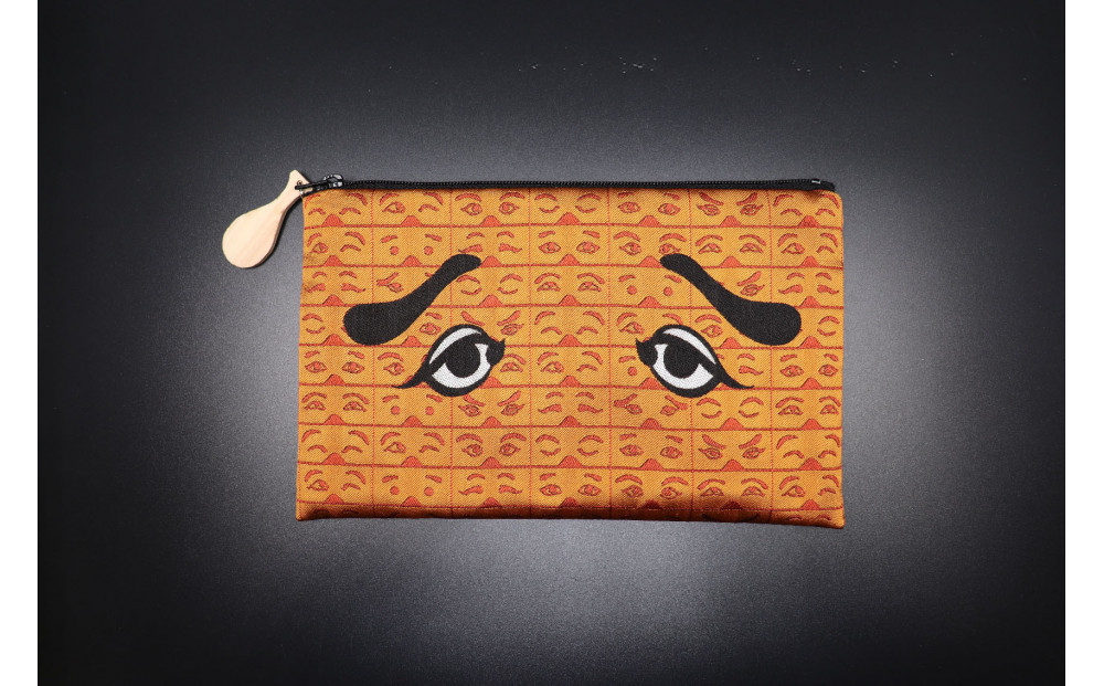 【カラー選択可】博多織にわかポーチ　Ｗ約21cm×Ｈ約13cm