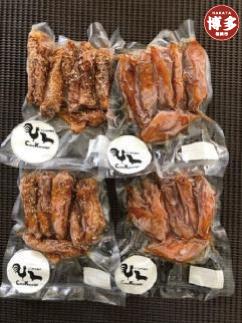 ［福岡市発］冷たいからあげ特製甘辛味100g×2個、特製めんたい甘辛味100g×2個セット