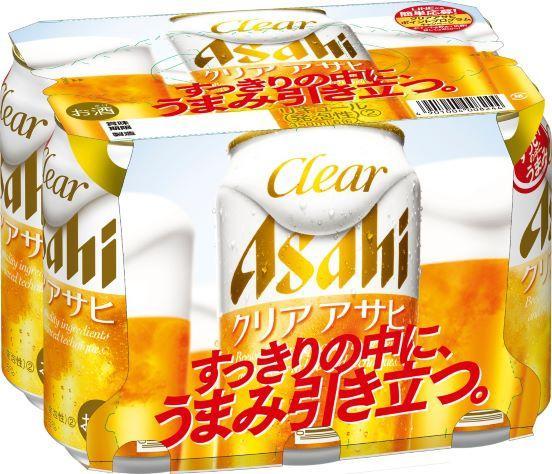 【博多工場産】アサヒビール　クリアアサヒ350ml ６缶パック ケース入り