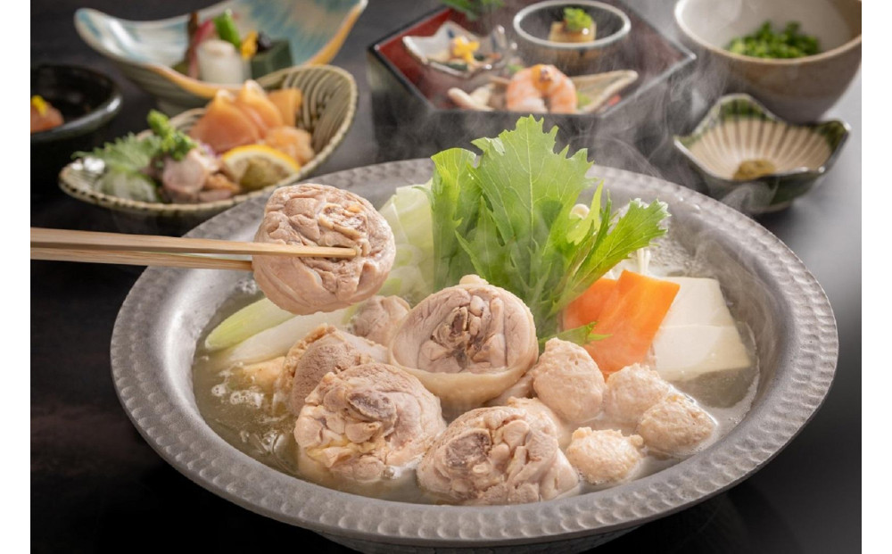 【博多華味鳥　祇園店】 ペア（2名様）ディナープラン　（基本）華味鳥水たきコース　お土産1品付