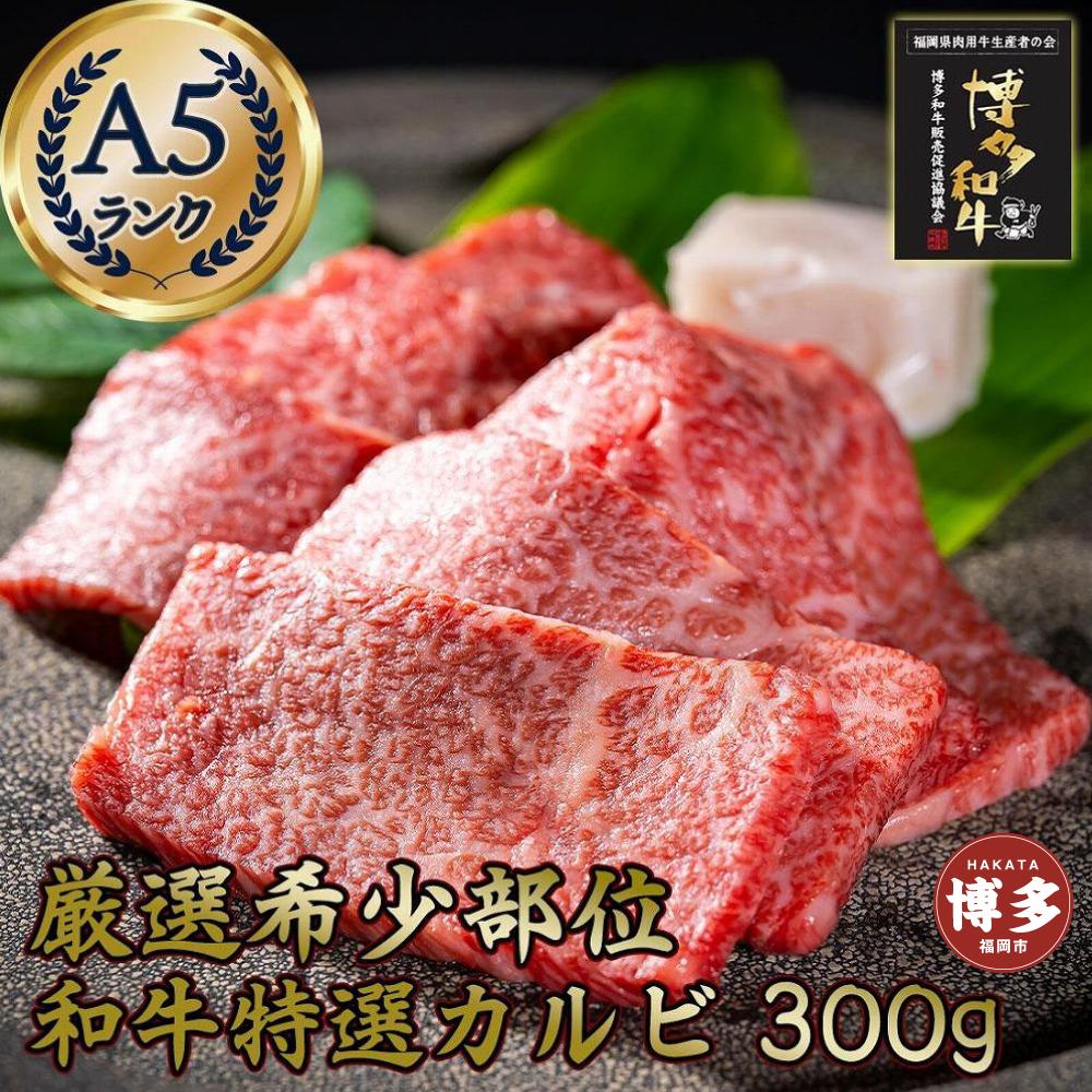 希少部位厳選！特選カルビ 博多和牛A5 300g (１～２人前)