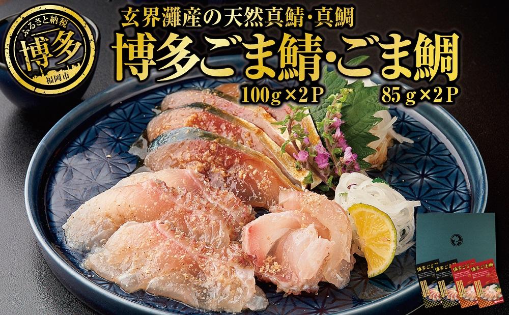 長浜市場水揚げ天然　ごま鯖＆ごま鯛（各2パック）