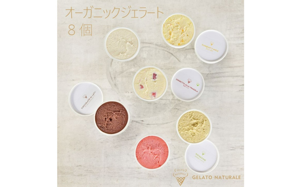 本場イタリア仕込みの本格オーガニックジェラート 8個【福岡市】
