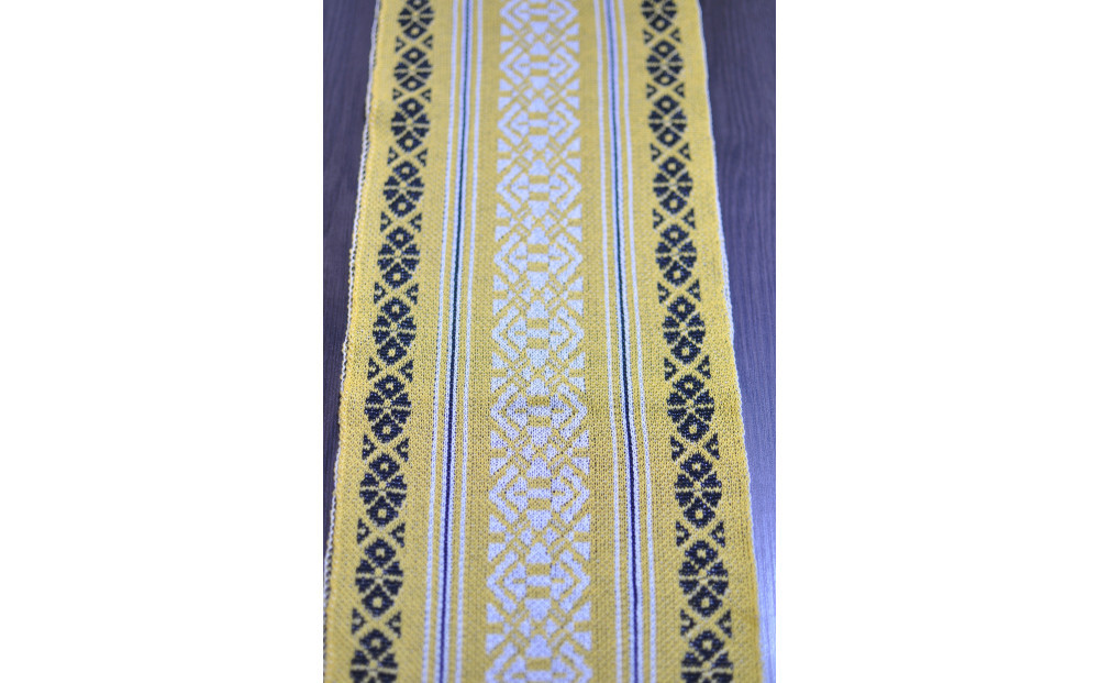 【博多区製造】献上柄オーガニックコットンストール【黄色】