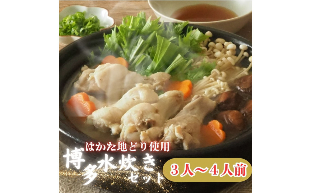 【福岡グルメ】はかた地どり使用博多水炊きセット３人～４人前